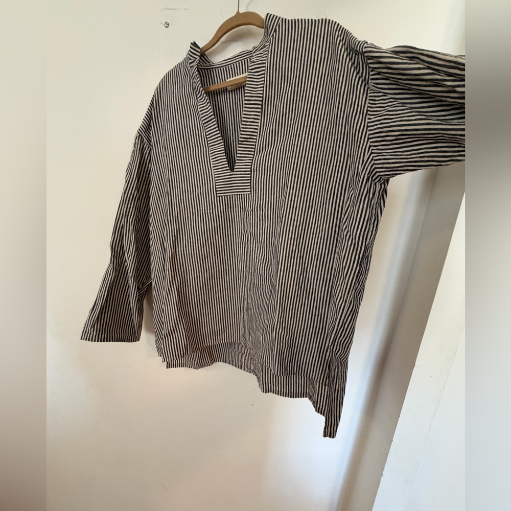 Nili Lotan Linen Striped Tunic - Picture 2 of 10